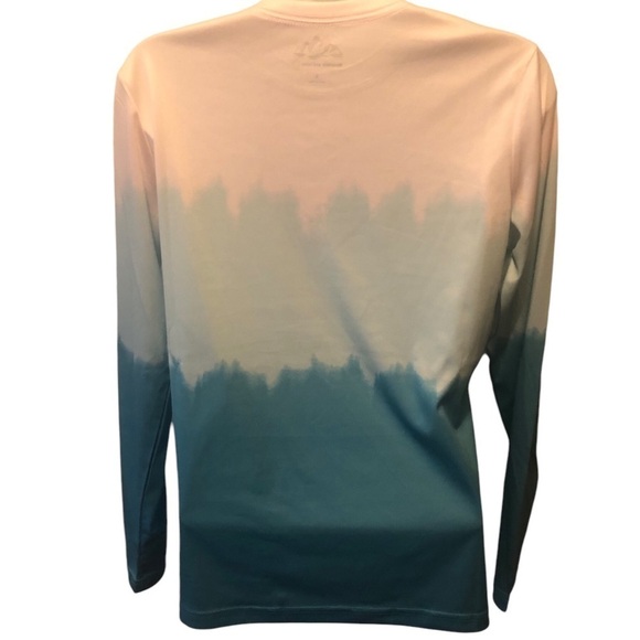 Mountains & Isle Wayfinder Sun Protection Shirt S Blue Ombre Paddle Board Surf - Picture 3 of 5